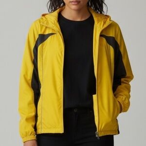 AERIE · YELLOW + GREY MESH LINED REFLECTIVE JACKET - SIZE S